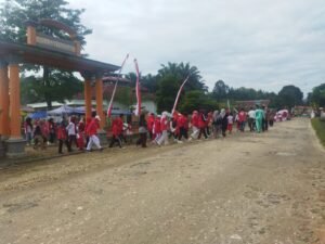 Gerak jalan sehat Desa Talang Datar Agustus 2025
